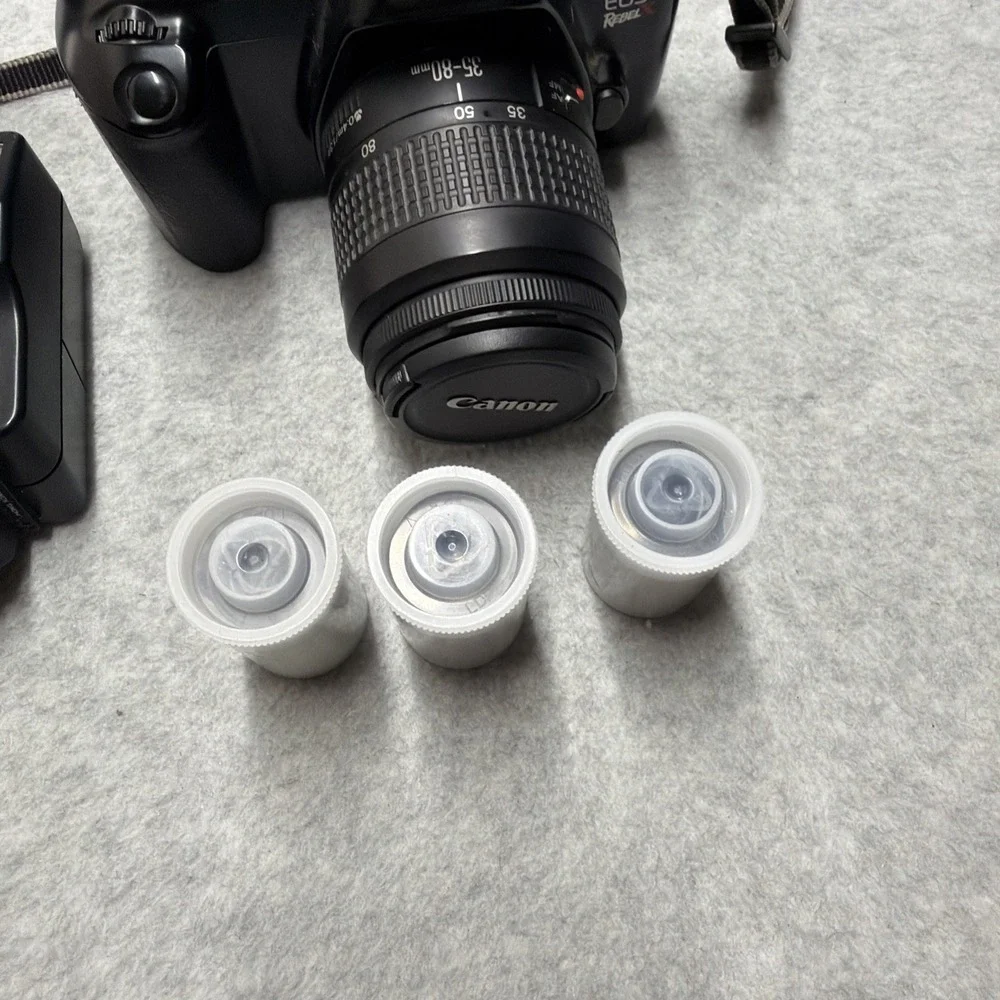 Canon EOS Rebel X EF X 35-80 mm 1.4-5.6 With Flash & Film Tested READ